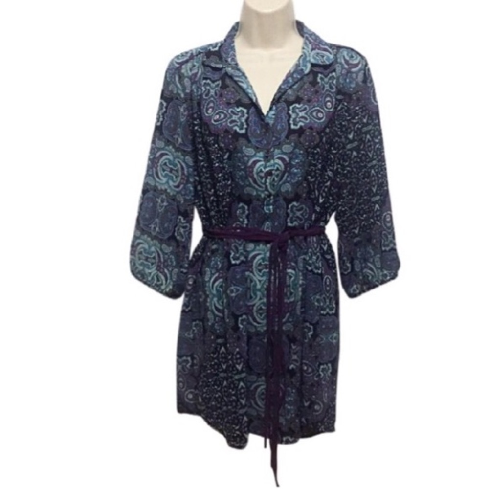 Live & Let Live Paisley Belted Tunic